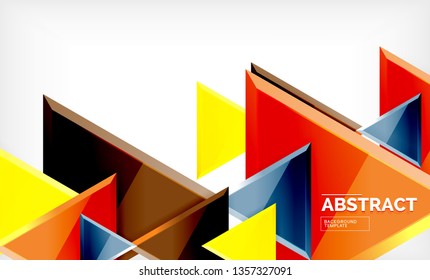 Formas 3d geométricas tecnológicas futuristas, fondo abstracto mínimo. Ilustración del vector