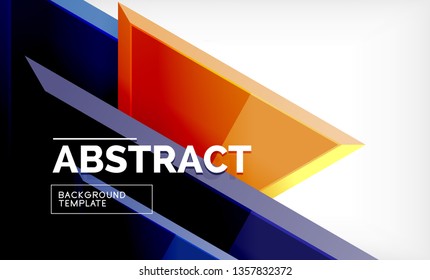 Formas 3d geométricas tecnológicas futuristas, fondo abstracto mínimo. Ilustración del vector