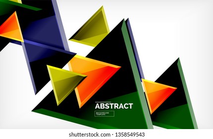 Formas 3d geométricas tecnológicas futuristas, fondo abstracto mínimo. Ilustración del vector