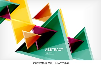 Formas 3d geométricas tecnológicas futuristas, fondo abstracto mínimo. Ilustración del vector