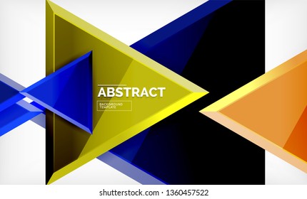 Formas 3d geométricas tecnológicas futuristas, fondo abstracto mínimo. Ilustración del vector