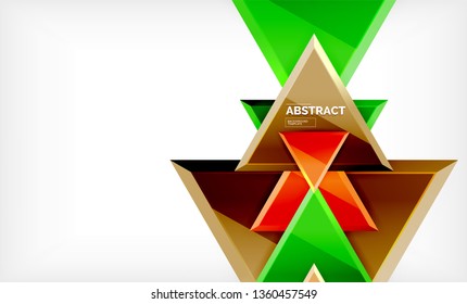 Tech futuristische geometrische 3D-Formen, minimaler abstrakter Hintergrund. Vektorgrafik