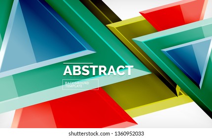 Formas 3d geométricas tecnológicas futuristas, fondo abstracto mínimo. Ilustración del vector