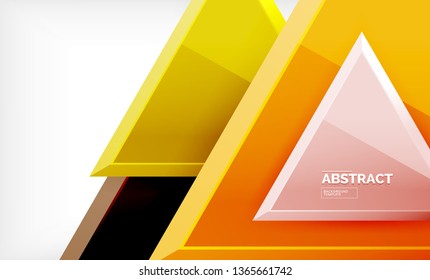 Tech futuristic geometric 3d shapes, minimal abstract background. Vector illustration