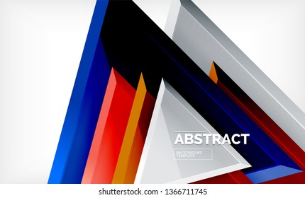 Formas 3d geométricas tecnológicas futuristas, fondo abstracto mínimo. Ilustración del vector