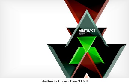 Tech futuristische geometrische 3D-Formen, minimaler abstrakter Hintergrund. Vektorgrafik