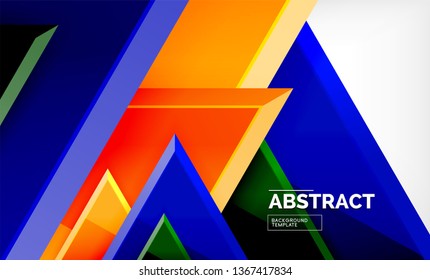 Formas 3d geométricas tecnológicas futuristas, fondo abstracto mínimo. Ilustración del vector