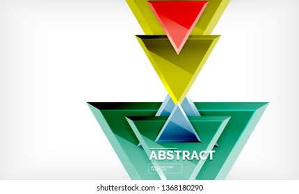 Tech futuristic geometric 3d shapes, minimal abstract background. Vector illustration