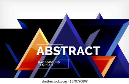 Formas 3d geométricas tecnológicas futuristas, fondo abstracto mínimo. Ilustración del vector