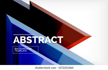 Formas 3d geométricas tecnológicas futuristas, fondo abstracto mínimo. Ilustración del vector