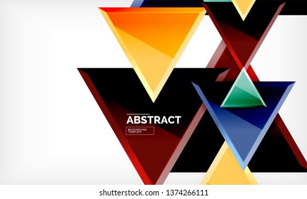Formas 3d geométricas tecnológicas futuristas, fondo abstracto mínimo. Ilustración del vector