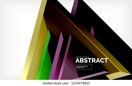 Formas 3d geométricas tecnológicas futuristas, fondo abstracto mínimo. Ilustración del vector