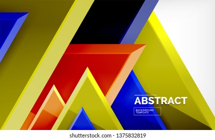Formas 3d geométricas tecnológicas futuristas, fondo abstracto mínimo. Ilustración del vector