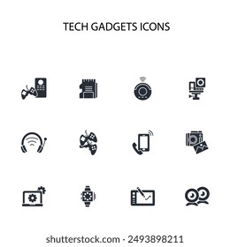 Tech gadgets icon. vector.Editable stroke.linear style sign for use web design,logo.Symbol illustration.