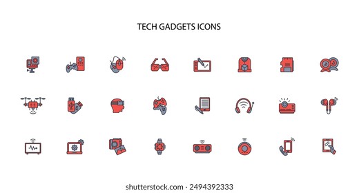 Tech gadgets icon. vector.Editable stroke.linear style sign for use web design,logo.Symbol illustration.