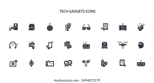 Tech gadgets icon. vector.Editable stroke.linear style sign for use web design,logo.Symbol illustration.
