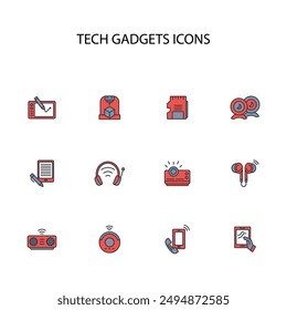 Tech gadgets icon. vector.Editable stroke.linear style sign for use web design,logo.Symbol illustration.