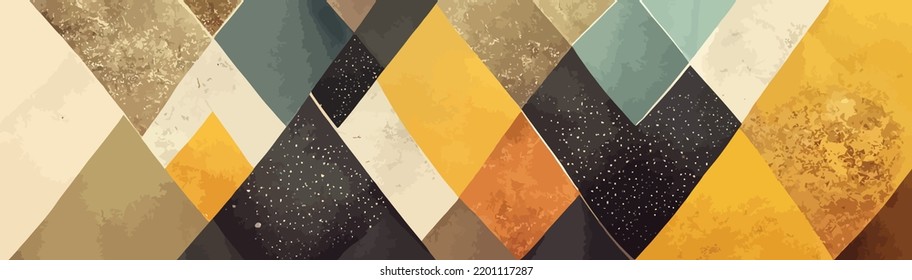 tech geometric background with abstract golden and grey