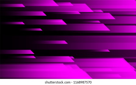 Tech Geometric Background. Gradient Shapes on Black Background. Bright Modern Design for Wallpaper, Brochure, Placard.