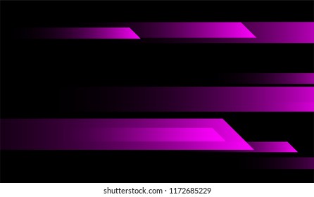 Tech Geometric Background. Gradient Shapes on Black Background. Colorful Dynamic Design for Print, Cover, Poster.