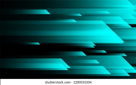 Tech Geometric Background. Gradient Shapes on Black Background. Colorful Dynamic Design for Card, Cover, Banner.