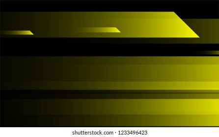 Tech Geometric Background. Gradient Shapes on Black Background. Bright Dynamic Design for Card, Cover, Poster.
