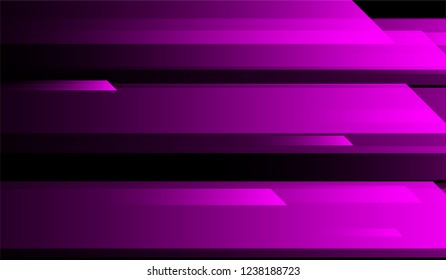 Tech Geometric Background. Gradient Shapes on Black Background. Bright Dynamic Design for Print, Brochure, Placard.