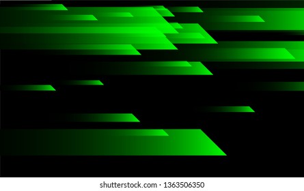 Tech Geometric Background. Gradient Shapes on Black Background. Bright Futuristic Design for Print, Brochure, Placard.