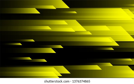 Tech Geometric Background. Gradient Shapes on Black Background. Bright Futuristic Design for Print, Brochure, Poster.