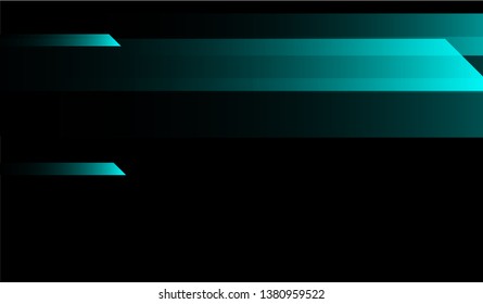 Tech Geometric Background. Gradient Shapes on Black Background. Bright Dynamic Design for Print, Cover, Poster.