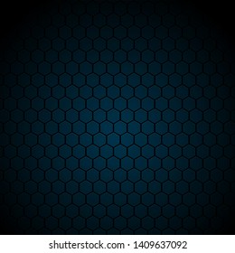Tech geometric black background with hexagon texture. Vector design eps 10
