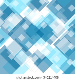 Tech geometric blue background. Vector design