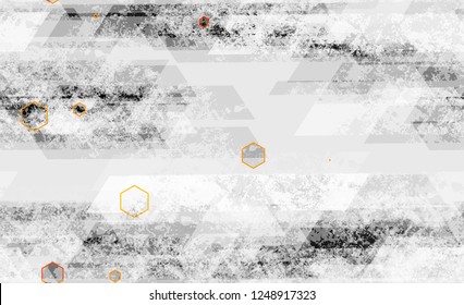 Tech Geometric Camouflage Seamless Texture. Cracked Technology Pattern.  Geometric Grainy Style Texture. Technological Camouflage Pattern.