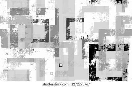 Tech Geometric Camouflage Seamless Texture. Scratched Geometry Pattern. Geometric Grainy Style Texture. Technological Camouflage Pattern.