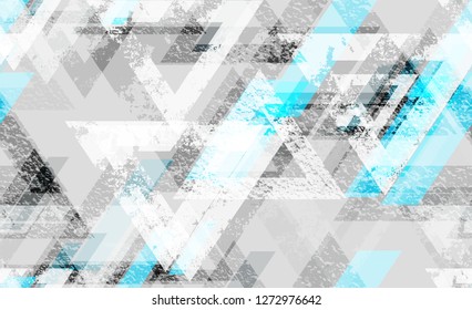 Tech Geometric Camouflage Seamless Texture. Rough Geometry Pattern. Dirty Grunge Style Background. Sporty Fashion Pattern.