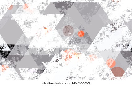 Tech Geometric Camouflage Seamless Texture. Rough Geometry Pattern. Tech Texture with Grunge Effect. Camouflage Clothes Pattern.