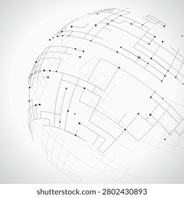 Tech Globe vector background with contemporary visual rhythm for microstock and commercial design projects.