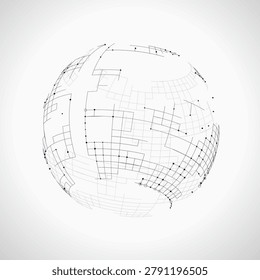Tech Globe vector background with versatile graphic elements for microstock and commercial design projects.