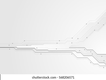 Tech grey futuristic abstract background. Vector illustration