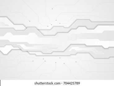 Tech grey futuristic abstract background. Vector illustration