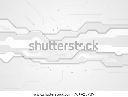 Tech grey futuristic abstract background. Vector illustration