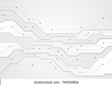 Tech grey futuristic concept abstract background. Vector illustration