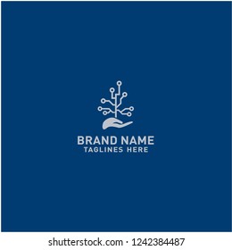 tech growth logo vector