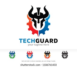 Tech Guard Logo Symbol Template Design Vector, Emblem, Design Concept, Creative Symbol, Icon