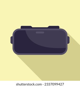 Tech headset icon flat vector. Vr reality. Digital video