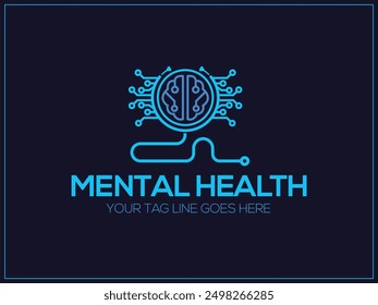 Tech Health Logo Design, Tech Brain Logo Design, Tech Logo Design