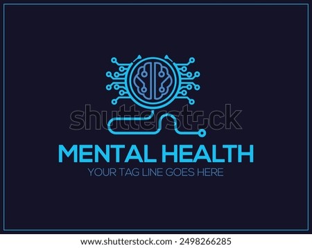 Tech Health Logo Design, Tech Brain Logo Design, Tech Logo Design
