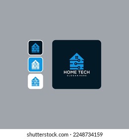 tech with home logo design template