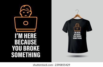 Tech humor tshirt design for programmers.