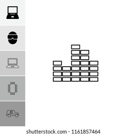 Tech icon. collection of 6 tech filled and outline icons such as laptop, man in smart glasses, cpu in car, cpu. editable tech icons for web and mobile.